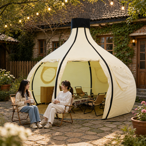 Tente de glamping de luxe, dôme géodésique imperméable, tente de camping en forme d'oignon, pour l'extérieur, les resorts familiaux, les hôtels, auvent robuste résistant au vent - Product Image 5