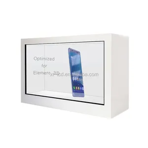 27 32 43 49 55 inç şeffaf LCD kabine reklam ekipmanları kapalı pencere gösterisi şeffaf lcd ekran 22 inç