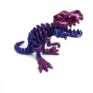 Custom <b>PLA</b> T-Rex Dinosaur Skeleton Dragon Transformation Figurine Gift for Home Articulated 3D Printed Model - Product Image 1