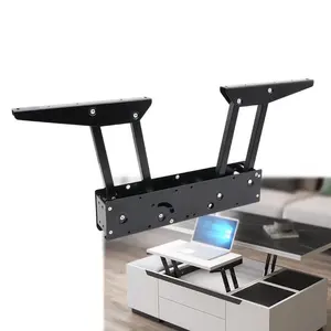 automatic lift up coffee table frame hydraulic buffer folding pull out transform table mechanism