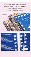 Cahier d'exercices en russe pour étudiants, logo personnalisé, format B5, reliure agrafée, 60 feuilles, style matriochka russe mignon