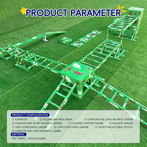 Kit Ostacoli Completo e Resistente 16-in-1 Mimetico per Allenamento, Trave di Equilibrio Pieghevole Ecologica per Esercizi Motori Grossi all'Aperto per Bambini - Product Image 4