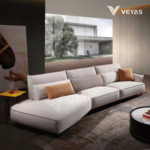 Fabricant chinois de canapés en tissu de coton et de lin détachable, texture naturelle, rembourrage de qualité, canapé bien fait pour appartement - Product Image 5