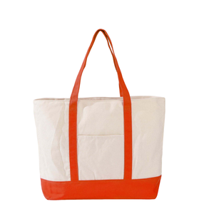 Sac fourre-tout en toile de coton <span class=keywords><strong>avec</strong></span> poignée supérieure et <span class=keywords><strong>poche</strong></span> <span class=keywords><strong>extérieure</strong></span>, idéal pour le shopping – Vente en gros directe usine - Product Image 4