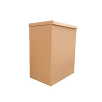 Delivery Move Kraft Paper Packing Boxes Handled Paper Square Paper Box Sleek Box