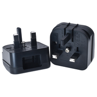 Adaptateur de voyage USA Japon Type-A vers Royaume-Uni/Arabie Saoudite/Émirats arabes unis avec fusible 13A, matériaux en laiton et ABS, usage industriel et hospitalier
