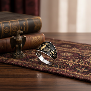 Ottman Figures Design Ottoman Rings Authentic Men Ring Wholesale Turkish Handmade 925 Sterling <b>Silver</b> - Product Image 3