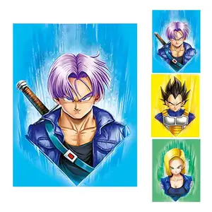 3D Anime Cartoon Japanese Manga Lenticular Flip Poster Dragon Ball Goku Pictures Character Kids Gift Made Plastic Craft PET