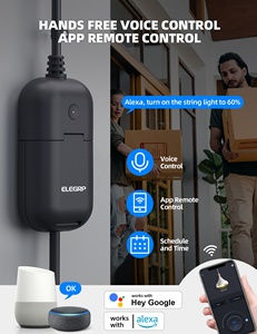Elegrp IP66 ul được liệt kê ngoài trời Wifi cắm thông minh điện phích cắm chúng tôi cắm Outlet giọng nói & điều khiển từ xa không thấm nước ổ cắm thông minh - Product Image 3