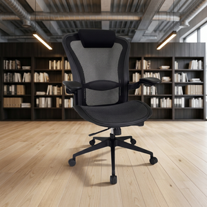 Nouveau fauteuil de direction moderne en maille extensible, pivotant et confortable - Product Image 3