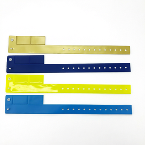 <b>Customizable</b> Vinyl <b>Wristbands</b> for Entertainment Venues Soft Waterproof Eco-Friendly Non-Toxic with Tear off Tab - Product Image 1