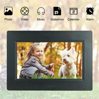 Harga Pabrik Grosir Bingkai Foto Digital 7" Dapat Dipasang di Dinding, Layar HD, Slot SD USB, Bingkai Akrilik, MP3, Untuk Penggunaan Dalam Ruangan
