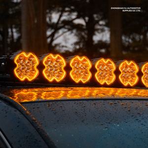 Barra de Luces LED Modular Enlazable para Techo de 52 Pulgadas, Color Ámbar, para Automóviles, Camionetas Todoterreno, JEEP, Automotriz, X3, Barra de Luces Combinada de Luz Alta <span class=keywords><strong>4X4</strong></span> - Product Image 1