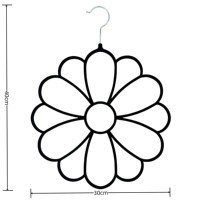 Cintre de rangement en velours en forme de fleur pour cravates, foulards, hijabs et châles – Vente en gros usine