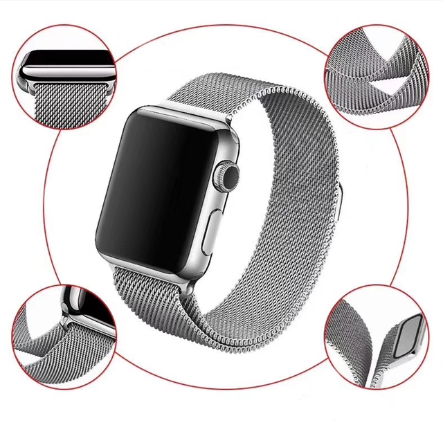 Wholesale Sumashi Metal Stainless Steel Magnetic Milanese Bands for Watch Series 6 5 4 3 2 1 Charm Strap Bracelet Band