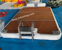 Plateforme de natation gonflable pour yacht flottant de 3x2 mètres avec échelle