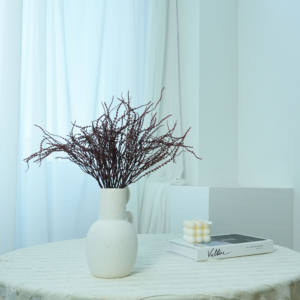 Factory Sale Dekorative dreizackige Blatt bündel Verschiedene Muster Brown Pampas Grass Künstliche Blumen Custom ized Günstige Bulk - Product Image 2