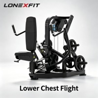 Machine à exercices pectoraux à charge libre avec siège réglable, bras indépendants et poulie à câble, usage commercial intensif pour salle de sport