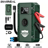 SHARMEAL Démarreur de Batterie de Voiture 12V 8000mAh 2000A, Booster de Démarrage Portable 12V avec Pompe à Air