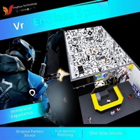 Machine de jeu de tir VR grand format pour entraînement au combat, équipement de simulation de terrain de bataille, système de jeu multi-personnes
