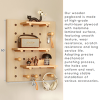 Organisateur mural moderne en bois sculpté pour salle de bain, salon, armoire, entrée, chambre d'enfant, garage