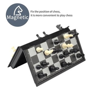 Scacchiera Pieghevole Antiscivolo Resistente agli Urti in Plastica per Viaggi Studenti Competizioni <span class=keywords><strong>Principianti</strong></span> Gioco Educativo per Bambini <span class=keywords><strong>Scacchi</strong></span> Magnetici - Product Image 2