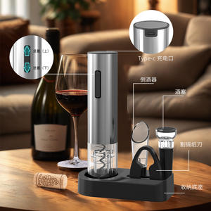 Ensemble d'ouvre-bouteilles électrique automatique en acier inoxydable avec base pour outils de bar, ouverture de bouteille en 5 secondes, longue durée de vie de la batterie - Product Image 4
