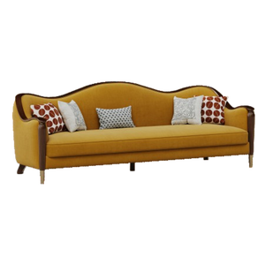 Juego de Sofás de Tela de Lujo Moderno para Mansión, Sofá con Estructura de Madera y Relleno de Esponja para Sala de Estar - Product Image 2