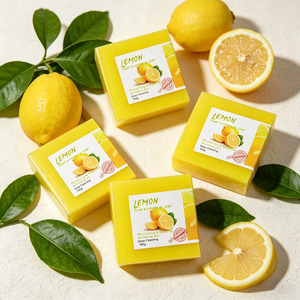 <b>Lemon</b> <b>Soap</b> Whitening Face Body Kojic Acid Turmeric Handmade Natural <b>Soap</b> OEM Private Label Wholesale - Product Image 2