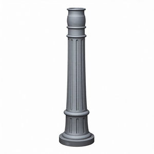 Base de colonne pour boîtier d'éclairage LED en aluminium moulé sous pression, composant OEM moulé au sable et usiné CNC, provenant de Chine - Product Image 4