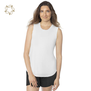Maglietta per <span class=keywords><strong>Allattamento</strong></span> in Bambù Organico, Abbigliamento per Lattazione, T-shirt Senza Maniche per <span class=keywords><strong>Allattamento</strong></span> - Product Image 5
