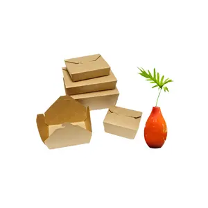 Jiani có thể tái chế EcoFriendly hộp giấy 2 ngăn tùy chỉnh in dùng một lần dầu-proof Takeaway hộp thức ăn nhanh