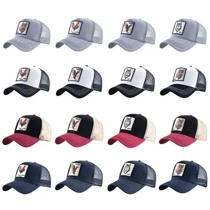 OEM thiết kế lưới trở lại Trucker Hat với biểu tượng tùy chỉnh thêu thể thao ngoài trời Mũ bóng chày