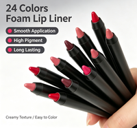 Crayon à lèvres noir à texture crémeuse et lisse, haute pigmentation, pour le contour des lèvres, maquillage, marque privée, OEM acceptable