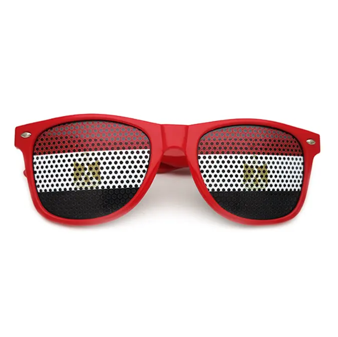 Egypt high quality Country Flag country sunglasses red Cheap Promotion Pinhole glasses