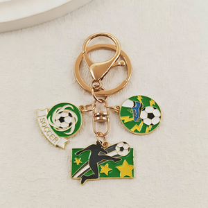พวงกุญแจโลหะผสมสังกะสีรูปฟุตบอล ของที่ระลึกกีฬา ของขวัญส่งเสริมการขาย - Product Image 2