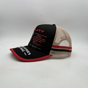 Gorras de malla tipo trucker personalizadas de moda australiana con 2 rayas, 5 paneles, etiqueta bordada en 3D, <span class=keywords><strong>gorra</strong></span> de malla tipo trucker estilo campestre, gorras de béisbol - Product Image 4