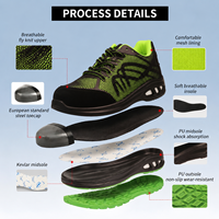 Chaussures de travail AOXIANG en maille souple avec embout en acier, respirantes, semelle intermédiaire en maille, semelle extérieure en PU, unisexe, pour l'été, le printemps et l'automne, idéales pour l'usine