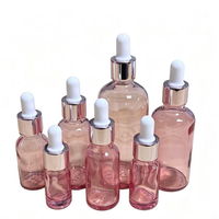 Emballages cosmétiques personnalisés, flacons de mélange, flacons d'huile essentielle roses, flacons compte-gouttes en verre, flacons d'essence liquide, flacons vides