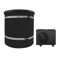 Baignoire à glace en plongeant froid WPC baril résistant aux intempéries aspect bois durable à faible entretien