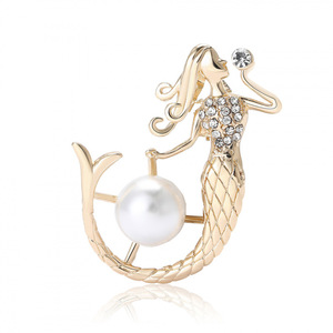 Soldes Exceptionnelles : Corsage Simple et Élégant pour Mariage, Fiançailles, Enfants – Cuivre, Zircon, Plaqué Or, Perle Naturelle - Product Image 1