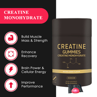 Permen Gummy Creatine Monohydrate Pre-Workout Label Pribadi untuk Pertumbuhan Otot dan Manajemen Energi