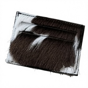 Factory Fur Leather Wallet Stylish Vintage Cow Fur Credit Card <b>ID</b> <b>Holder</b> Customized Leather Purse Cardholder - Product Image 1
