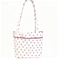 Sac à bandoulière pour femme, motif bonbons, grande pochette à cosmétiques en tissu avec fermeture éclair et garniture assortie