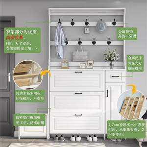 Zapatero de cubo giratorio ultrafino de <span class=keywords><strong>madera</strong></span> maciza, armario de zapatos, pasillo Simple, almacenamiento de entrada de gran capacidad, puerta del hogar Sto - Product Image 3