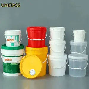 Bán buôn bền 10L cấp thực phẩm nhựa xô với Làm xáo trộn rõ ràng container cho Ice Cream Biscuit dầu