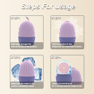 Rouleau de massage facial en silicone en forme de coquille pour la relaxation, idéal pour la maison et les voyages - Product Image 4