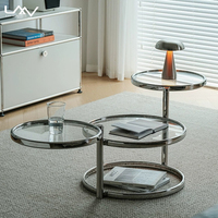 Meubles de table basse de luxe pour salon design créatif table basse pour hôtel villa avec cadre en métal et dessus en verre