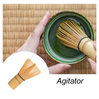 Fouet à matcha en bambou avec logo personnalisé, fouet à matcha traditionnel japonais pour la préparation de la poudre de matcha