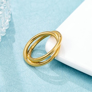 Anillos de Dedo Dobles de Acero Inoxidable a Prueba de Agua para Mujer - Product Image 5